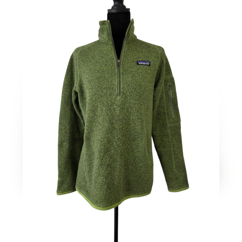 Patagonia W's Better Sweater Olive Green 1/4 Zip Fleece Pullover